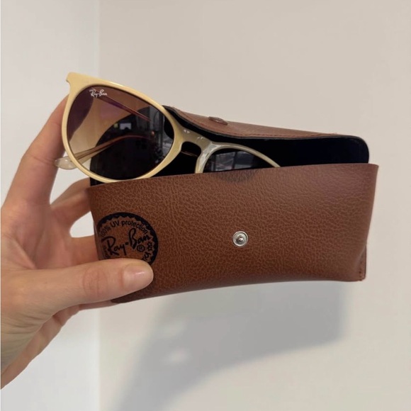 Ray-Ban Beige Sunglasses with Brown Lenses - Picture 2 of 3